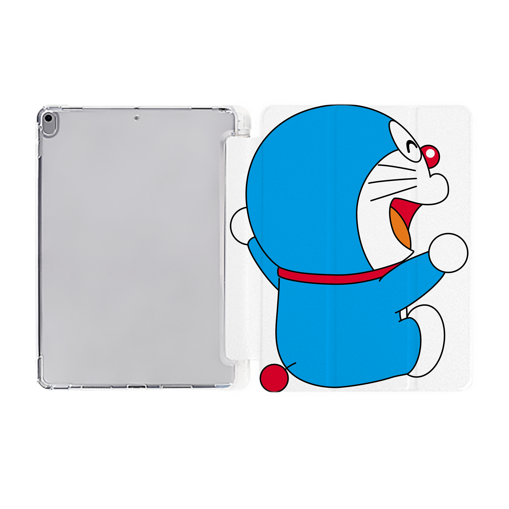 （画像用） ドラえもん Doraemon IPad ケース ペン収納付き 三つ折りスタンド PUレザー×シリコン 対応機種9.5/10.5/10.9インチ